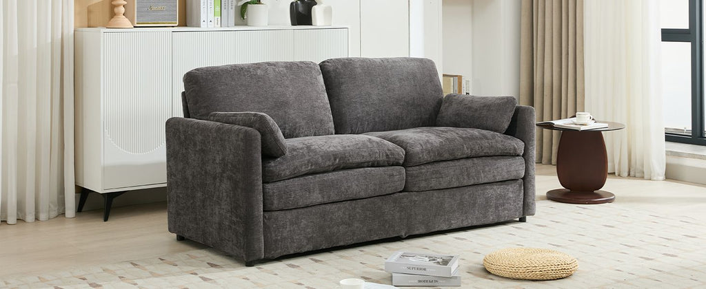 68.1" Cozy Upholstered Loveseat Sofa Oversized Comfy Comfy Cloud Sofa Double Cushion Loveseat Sofa Plush Cushion Sofa Couch for Living Room, Grey