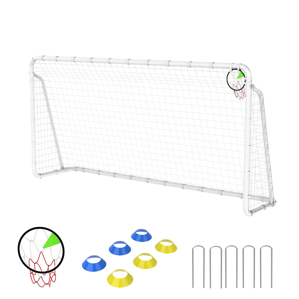 6X12FT Soccer Goal for Backyard Kids Portable Soccer Net with High-Strength Nets