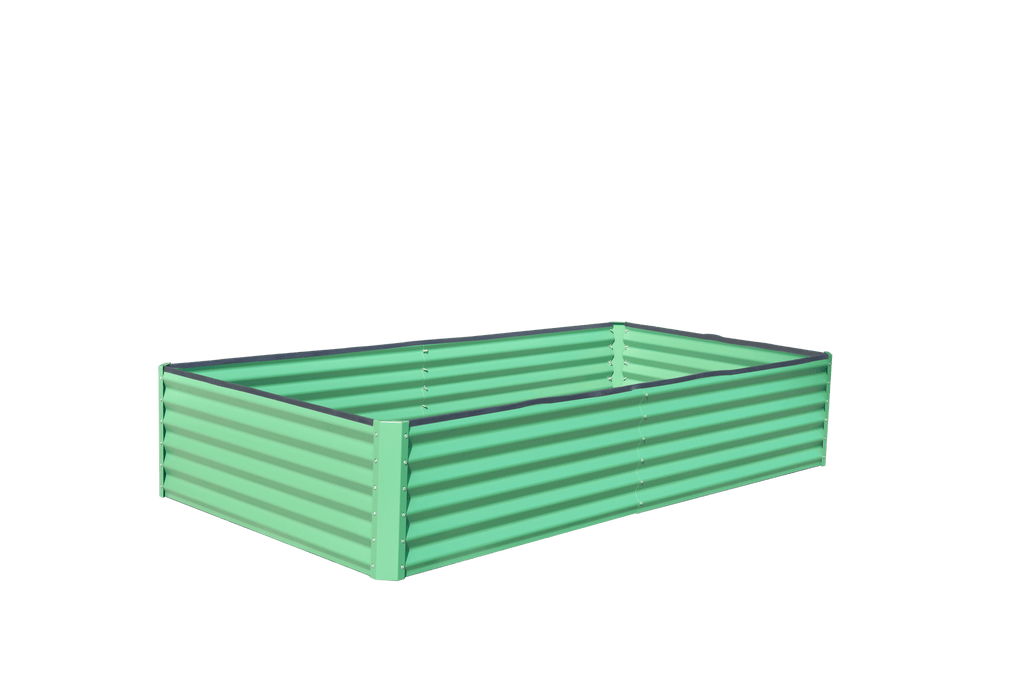 6x3x1ft Galvanized Raised Garden Bed, Outdoor Planter Garden Boxes Large Metal Planter Box for Gardening Vegetables Fruits Flowers, Green