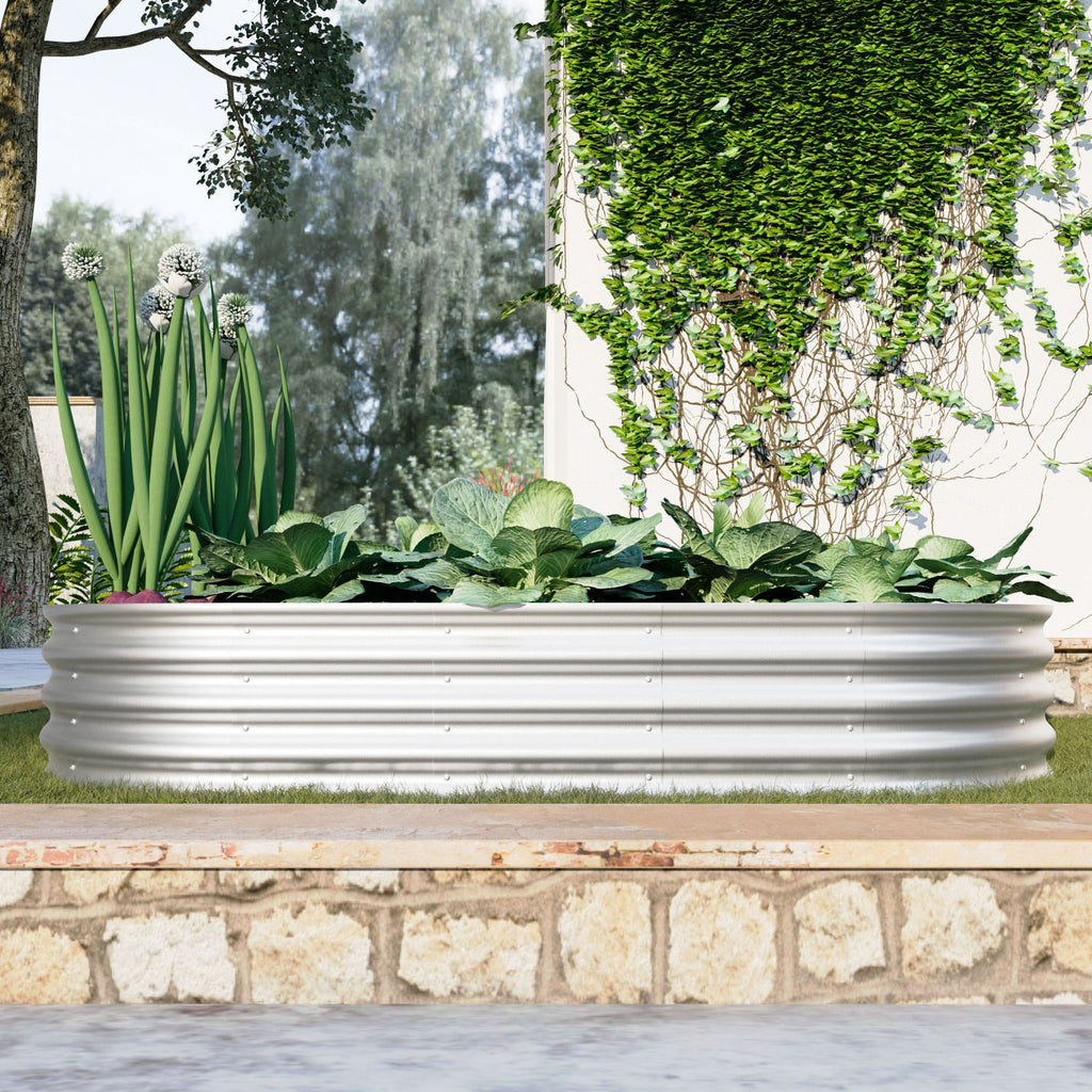 6x3x1ft Raised Garden Bed Kit, Galvanized Planter Raised Garden Beds for Outdoor for Vegetables,Flowers &Herbs, Heavy Duty, Rust-Resistant, Easy Assembly
