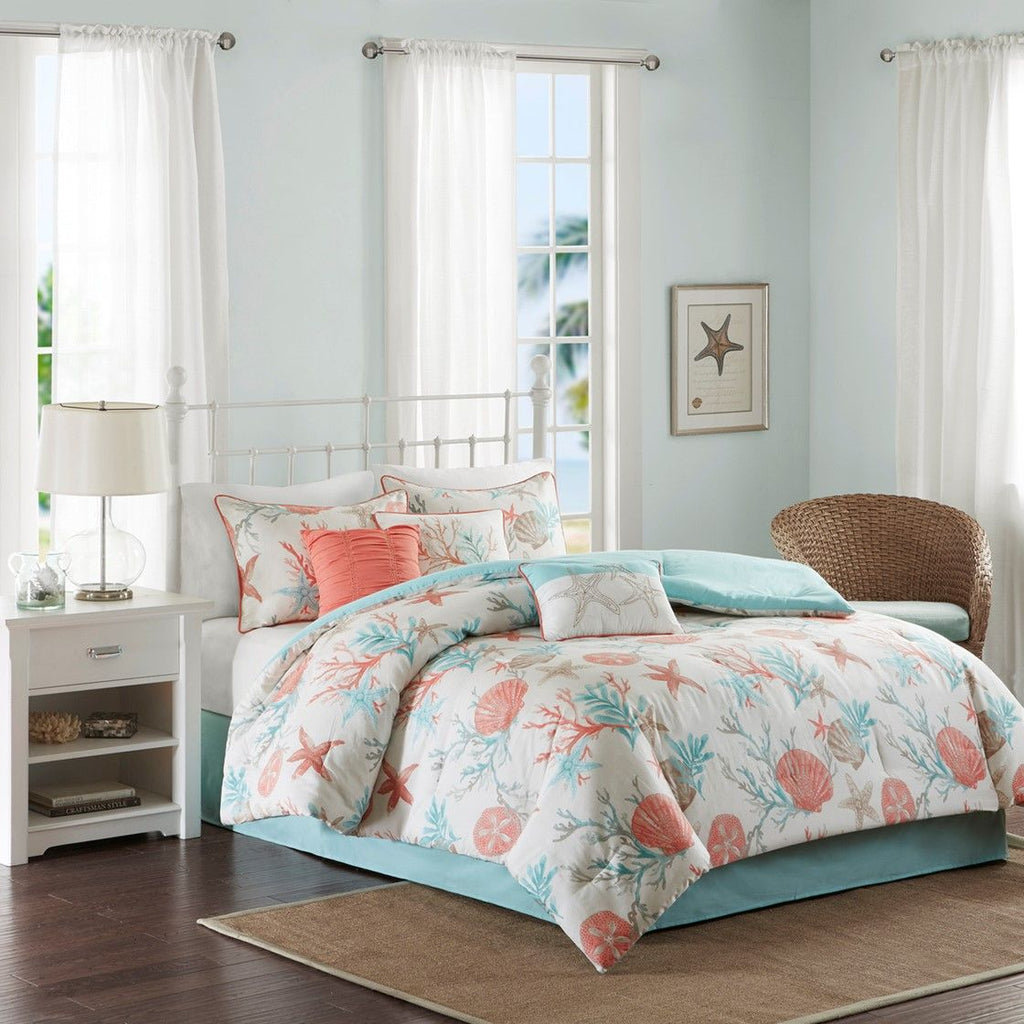7 Piece Cotton Sateen Comforter Set