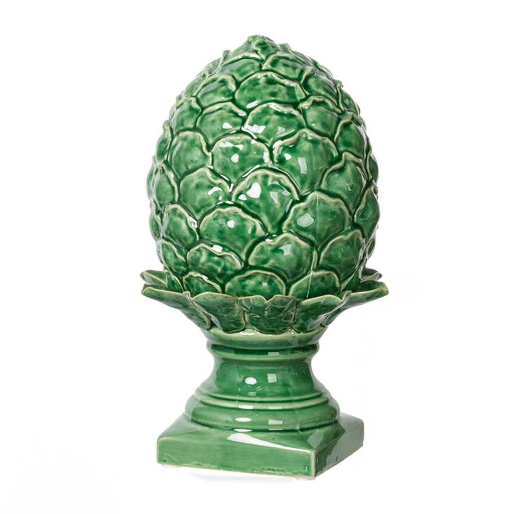7.5x7.5x12" Helsa Blooming Artichoke Accent, Large-Green