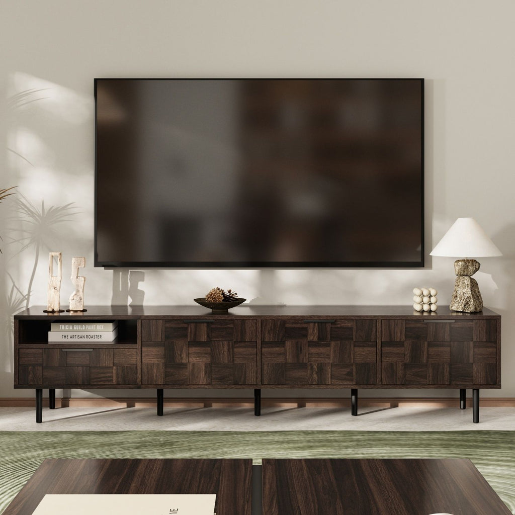 78 " Mid Century Modern TV Stand for 65+ Inch TVs, TV Console with Storage Cabinets for Living Room, Entertainment Center Storage