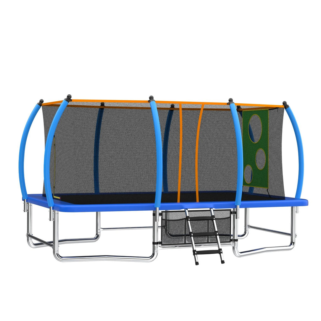 8X14FT Outdoor Square Trampolines for Kids Adults Long Rectangular Tumbling Trampoline