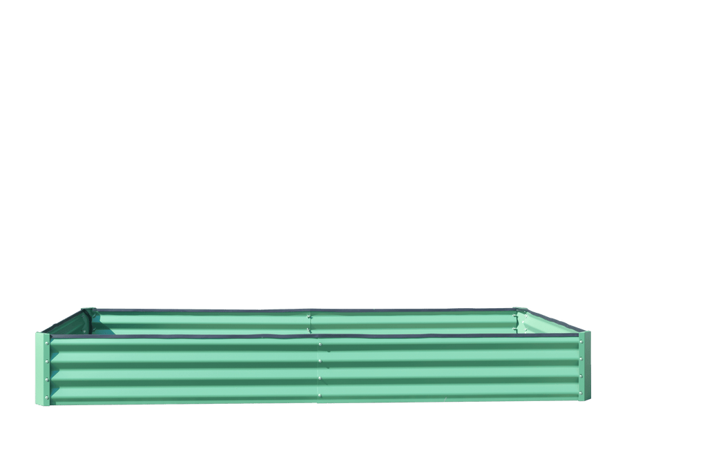 8x4x1 ft Galvanized Raised Garden Bed, Outdoor Planter Garden Boxes Large Metal Planter Box for Gardening Vegetables Fruits Flowers,Green