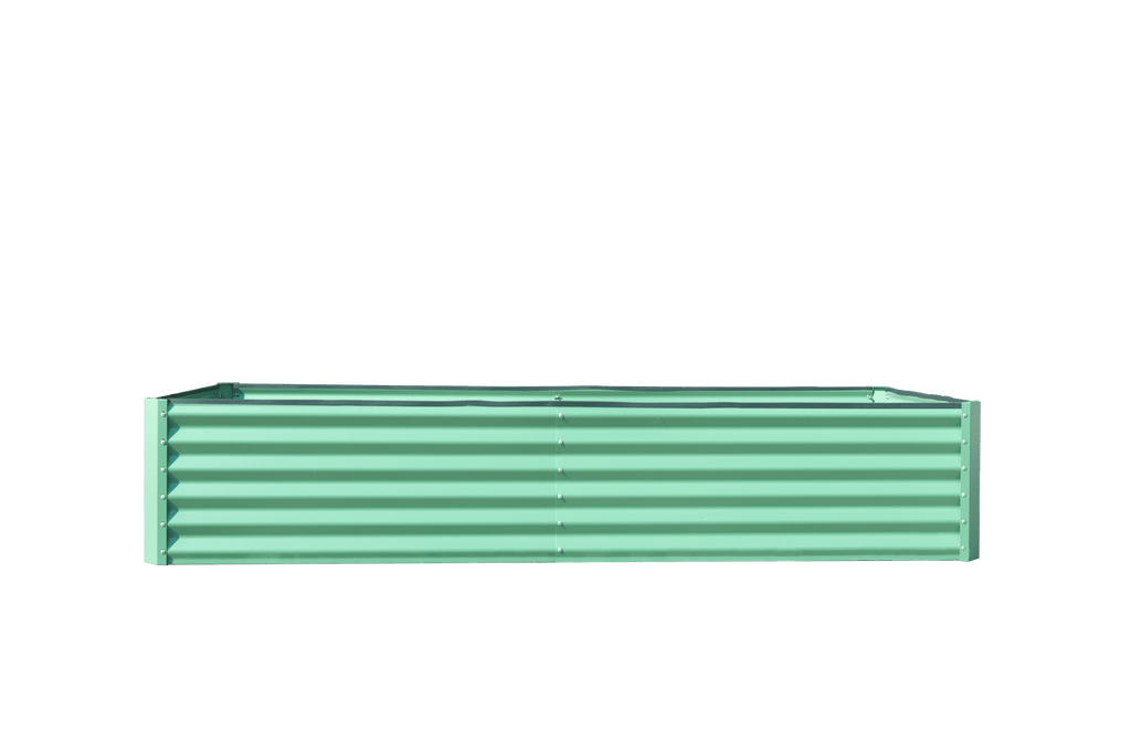 8x4x1.5 ft Galvanized Raised Garden Bed, Outdoor Planter Garden Boxes Large Metal Planter Box for Gardening Vegetables Fruits Flowers, Green