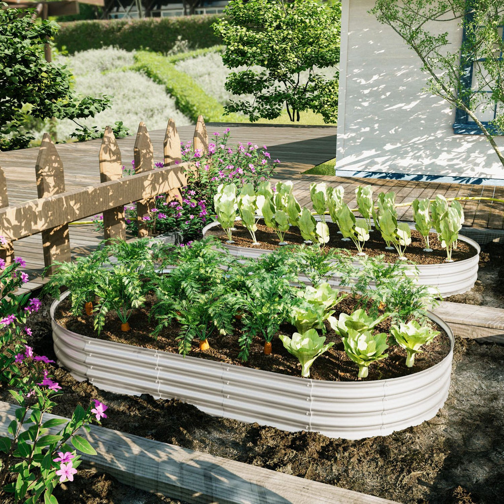 8x4x1ft Raised Garden Bed Kit, Galvanized Planter Raised Garden Beds for Outdoor for Vegetables,Flowers &Herbs, Heavy Duty, Rust-Resistant, Easy Assembly