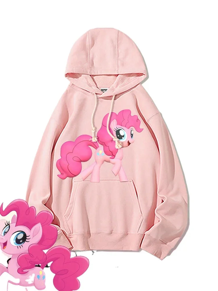 Pinkamena Hoodie Casual Cartoon Hooded Sweater Multi Color