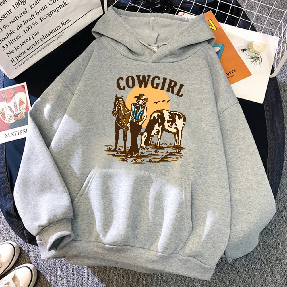 Cowgirl Hoodie Western Style For Women Streetwear Pullover
