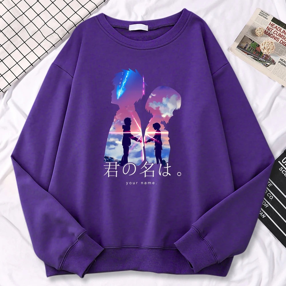 Custom Name Anime Hoodie For Women Fleece Sweatshirt