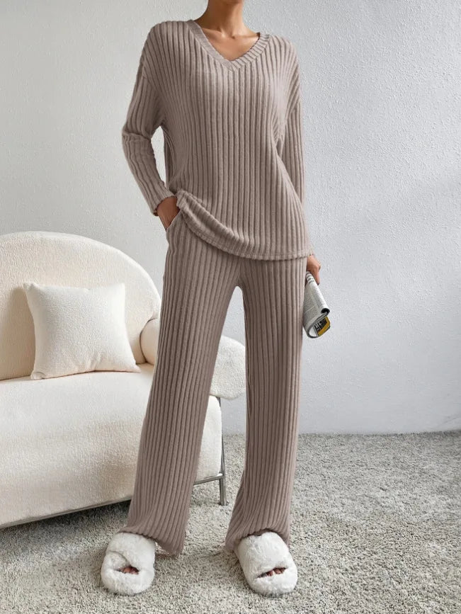 Women Casual Straight Leg Pants Loose Fit Autumn Winter