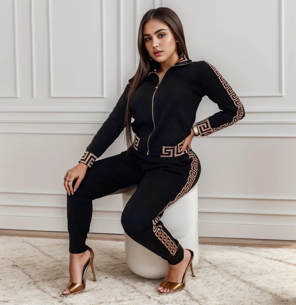 Leisure Printing Stitching Two-Piece Suit for Stylish Casual Wear, perfect blend of comfort and fashion for everyday style.