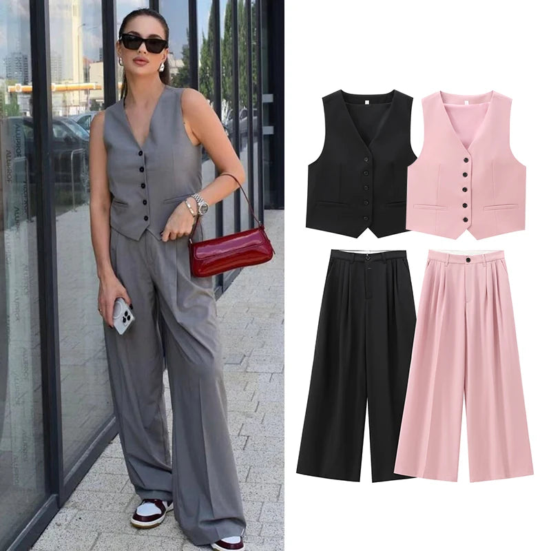 Summer Womens Two Piece Set Elegant Street Chic Casual Leisure Outfit For Everyday Commuter Style