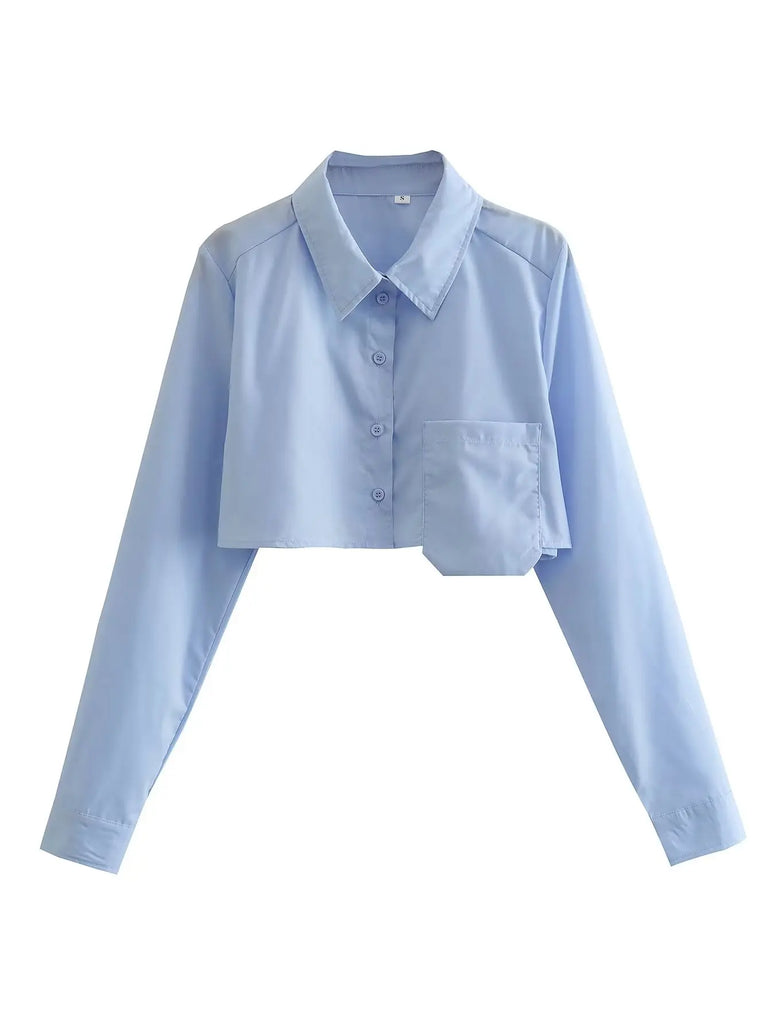 Chic Women’s Solid Color Pocket Smock Blouse, a stylish short sleeve office shirt with a flattering regular fit.