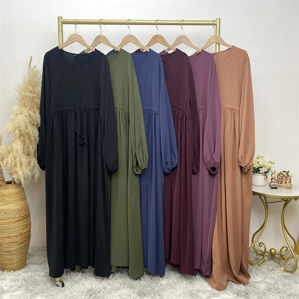 Modest Crepe Prayer Dress Maxi For Eid Islam Women