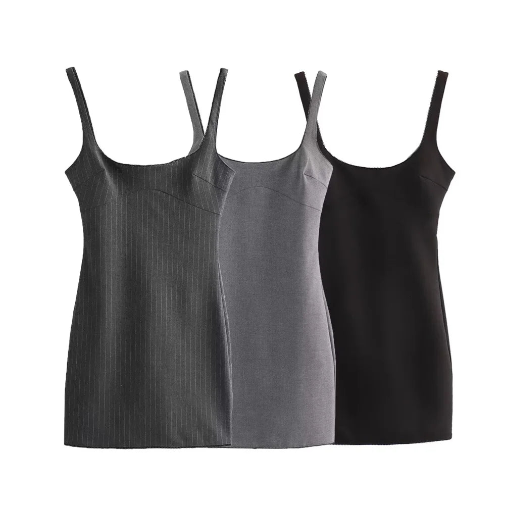 One Shoulder Wrap Dress With Striped Pattern For Women