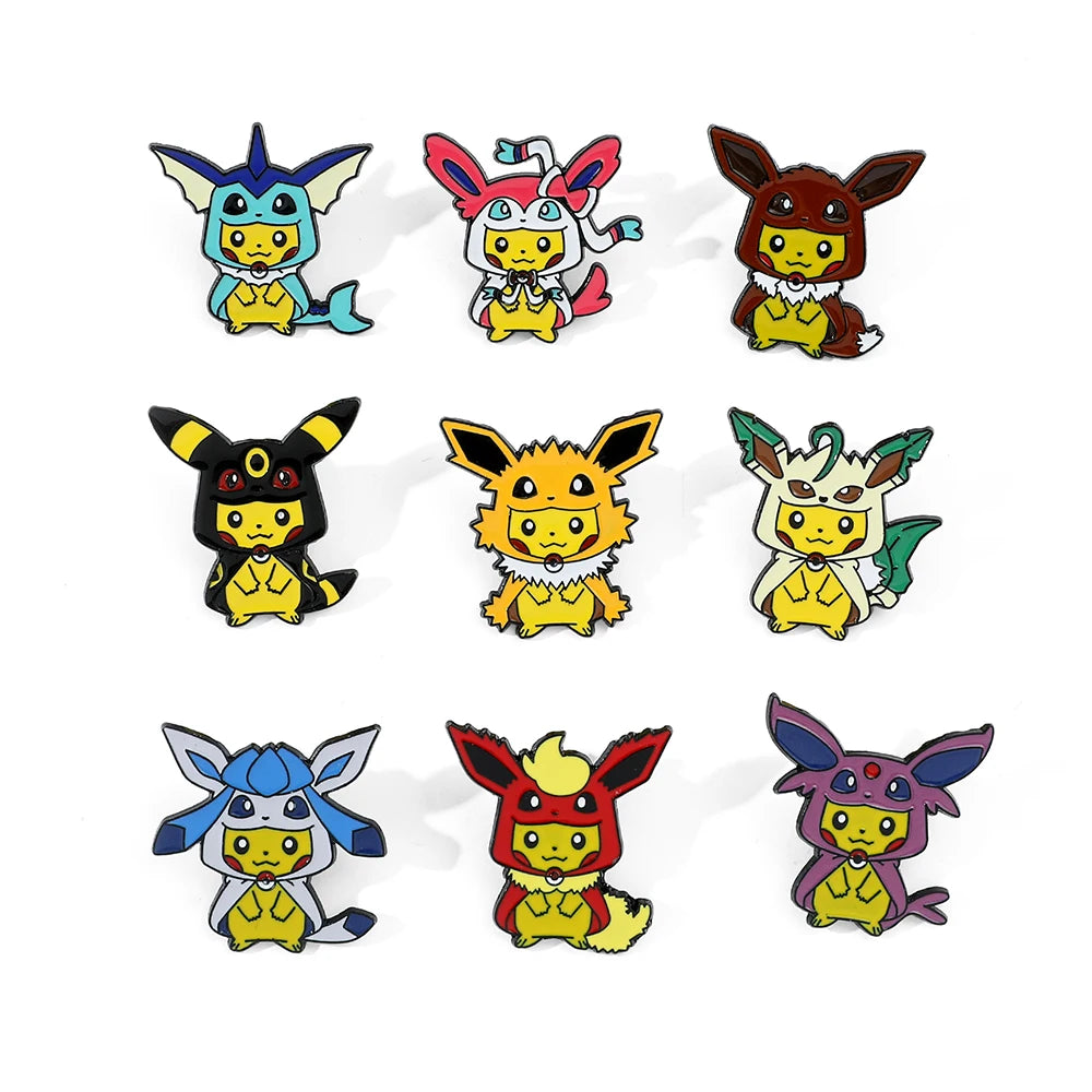 Whimsical 9 Pcs Animal Brooch Set Creative Enamel Pins for Backpack and Clothing Accessories adds flair to your style.