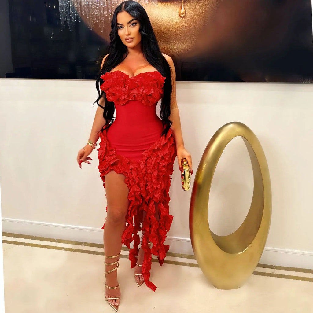 Backless V Neck Mini Dress For Women Summer Clubwear