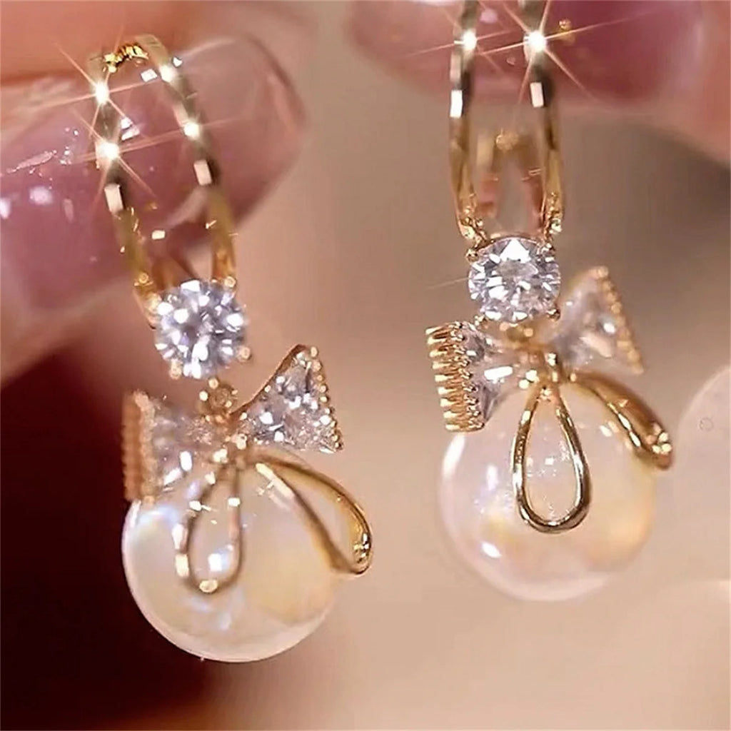 Trendy 2PC Women's Bow Earrings Set perfect for outdoor travel and festival celebrations at your favorite store.