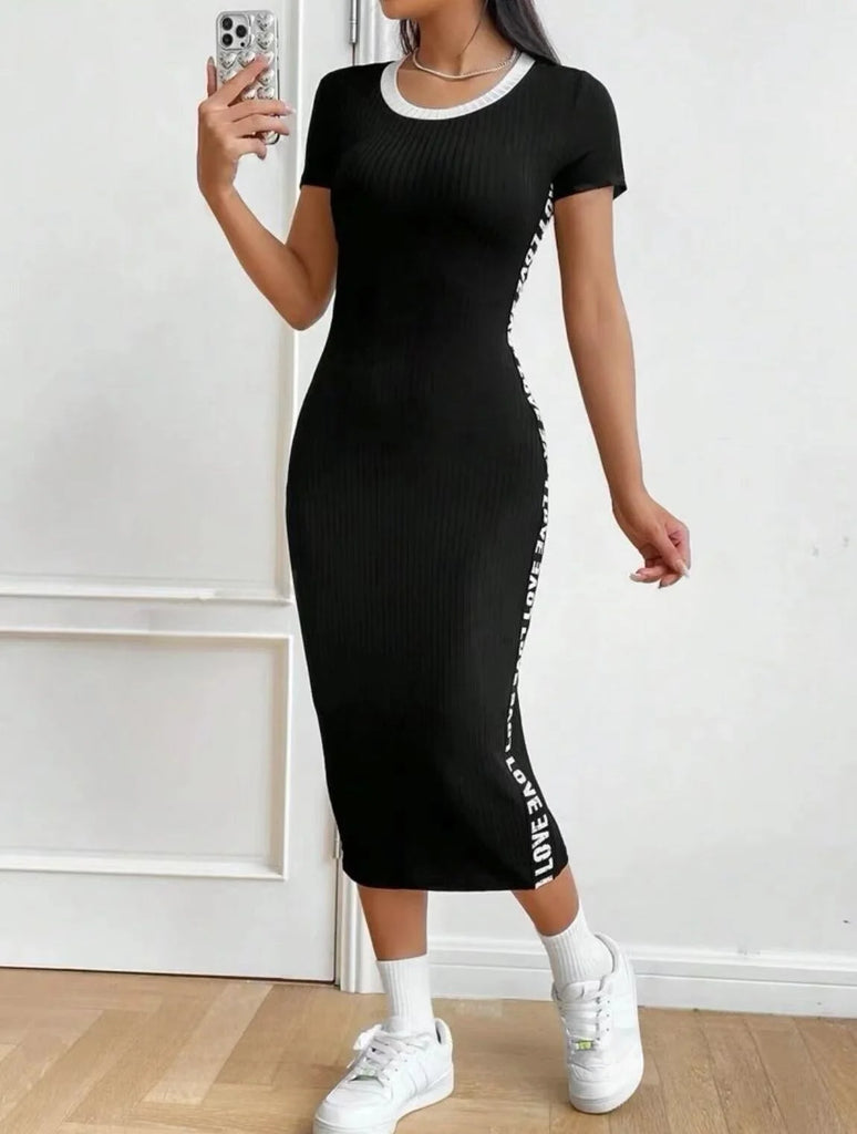 Chic Womens Summer Dress With Woven Band Accents Modern