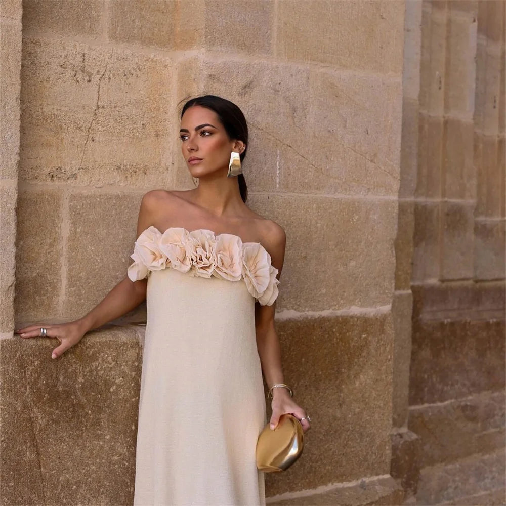 Elegant Floral Pattern Knit Blazer Dress for Women