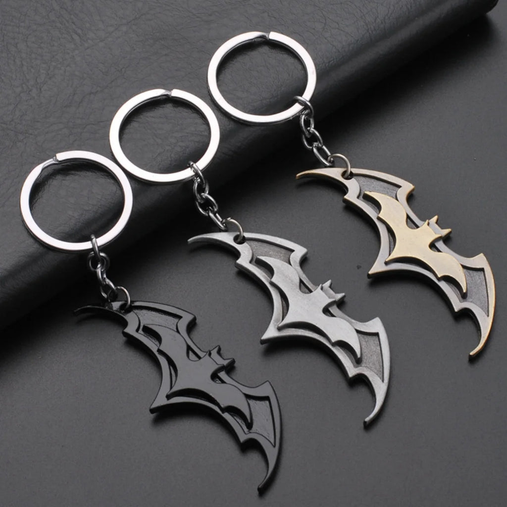 Stylish Anime Bat Keychain for Couples, a creative high-end car accessory for men and women, perfect for key security.