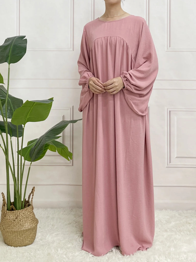 Modest Abaya Dress With Long Sleeves For Women Soft Summer Fabric