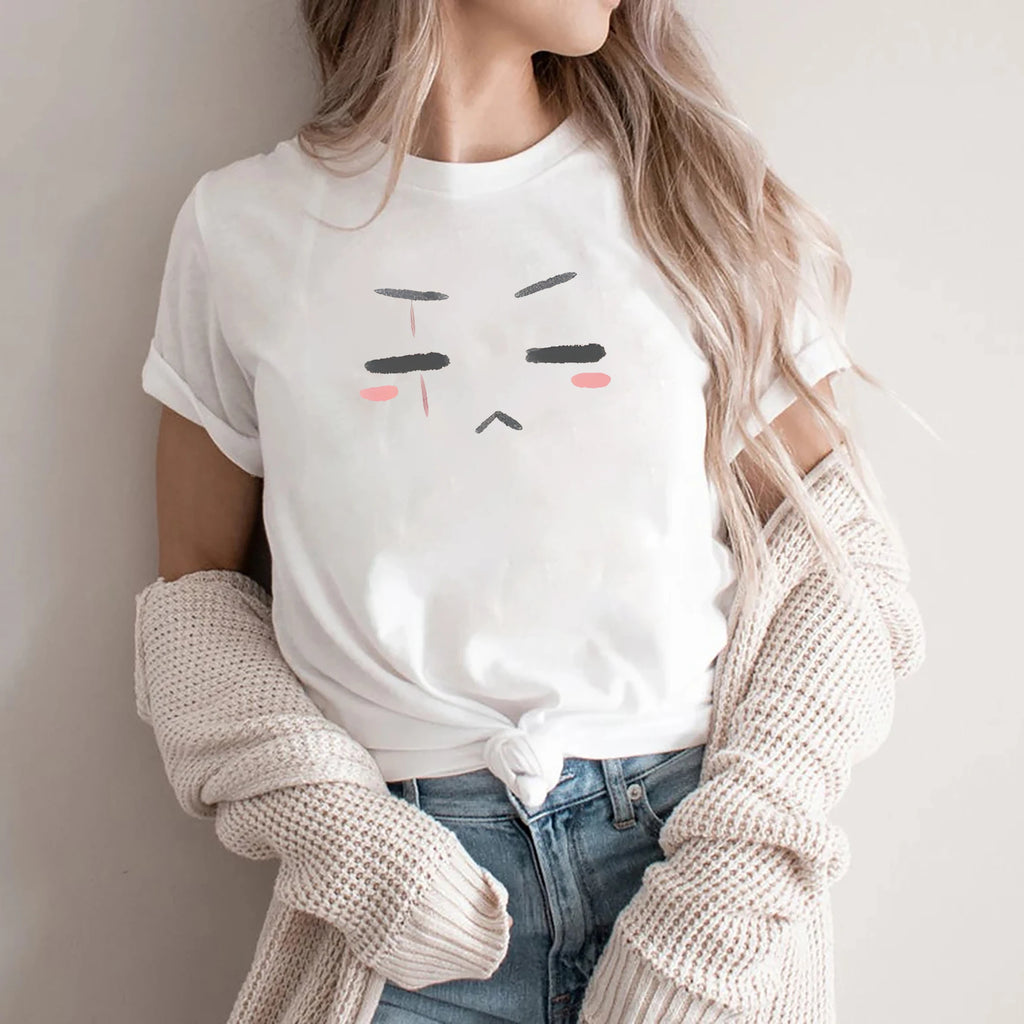 Agust D Cat Yoongi T-Shirt Women's Casual Short Sleeve Pullover Tunic Top