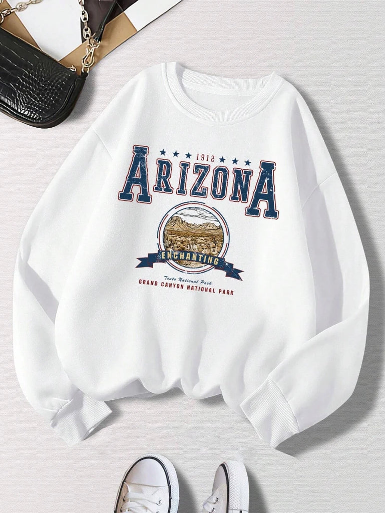 Arizona National Park Hoodie for Women Fleece Oversized