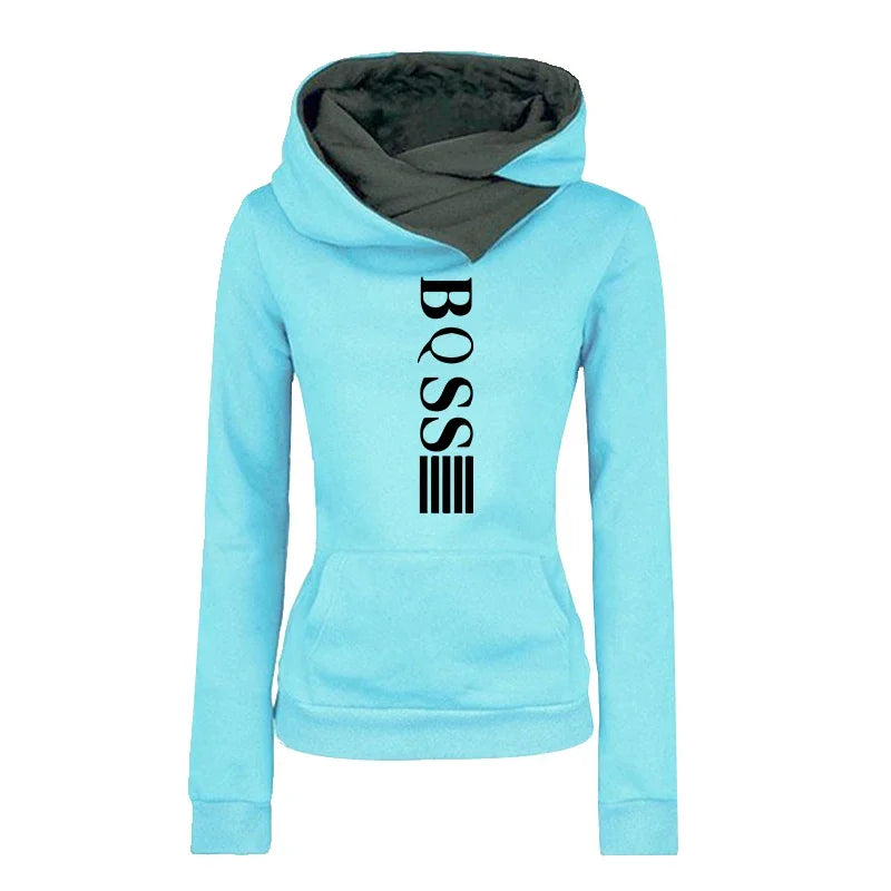 Womens Tracksuit Set Printed Hooded Sweatshirt Joggers
