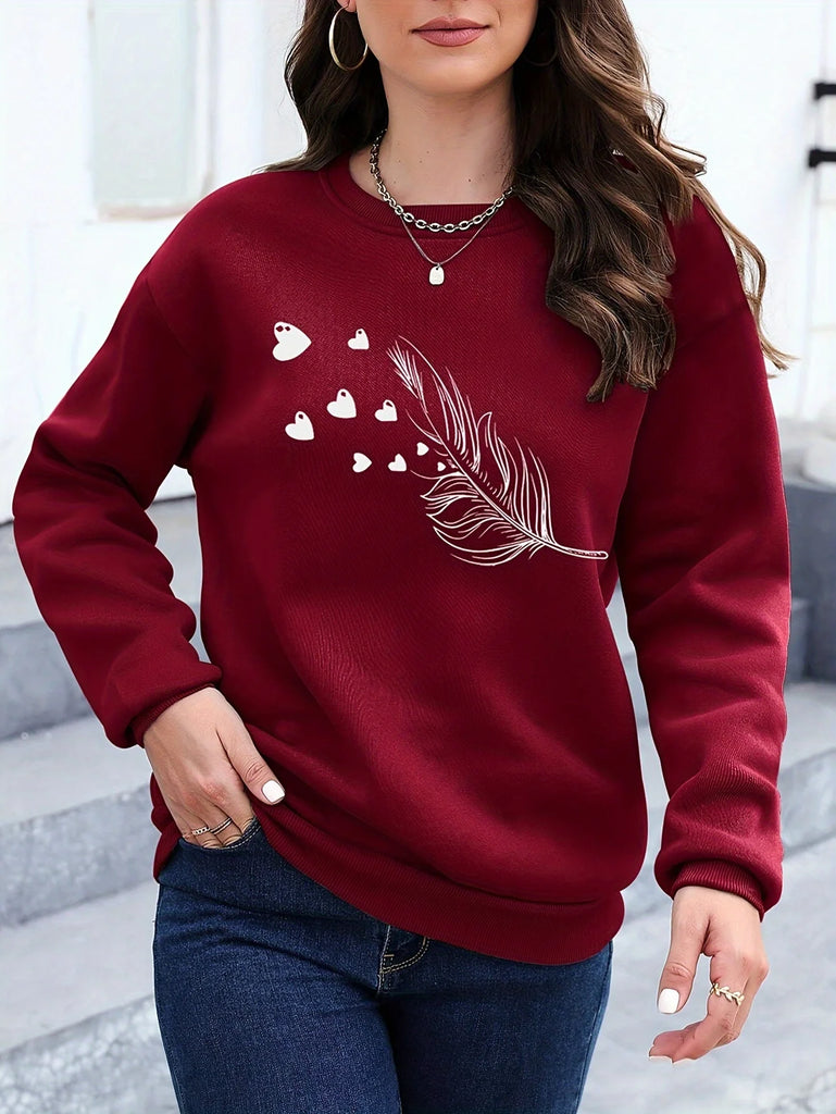 Cozy Loose Womens Crewneck Sweatshirt For Fall And Winter