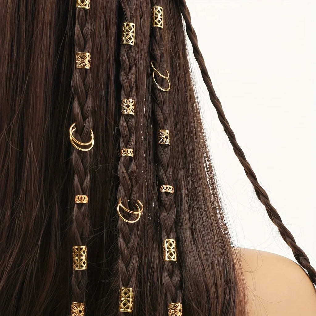 Enhance your style with 80pcs Dreadlock Hair Beads - Stylish Alloy Hair Accessories for Braids and Locs from our collection.