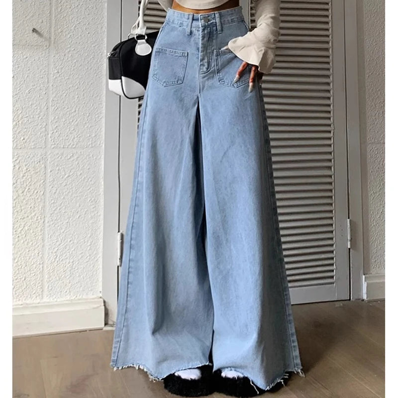 High Waist Baggy Jeans Women Punk Vintage Denim Streetwear