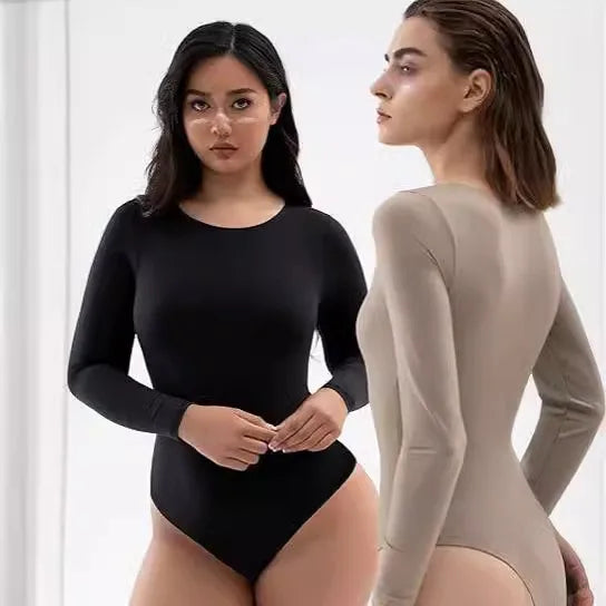 Elegant Round Neck Long Sleeve Jumpsuit for Women Premium Lightweight Summer Fashion Romper, perfect for day-to-night wear.