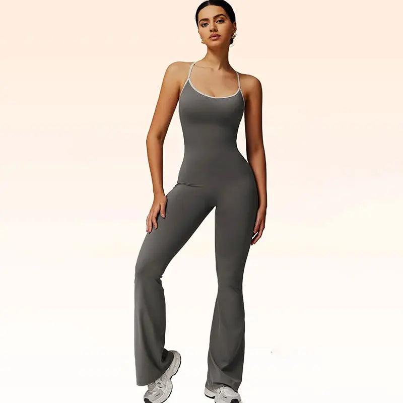 Elevate your summer style with this Slim Fit Streetwear Women’s Jumpsuit Casual Summer Solid Color Sexy Sling Backless design.