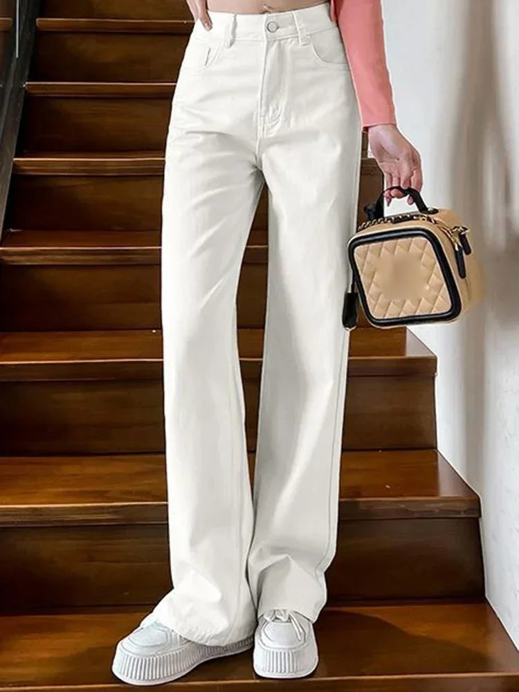 High Waist Wide Leg Jeans For Women Loose Denim Pants