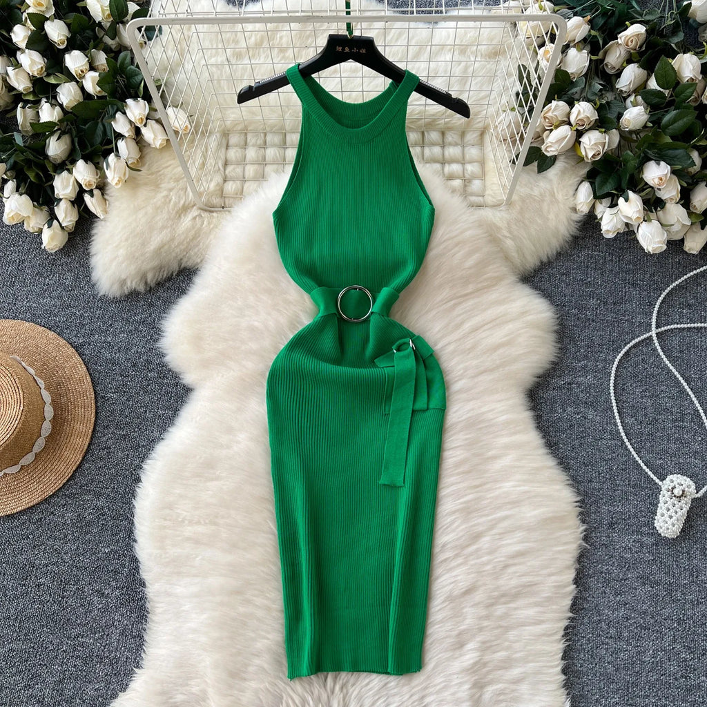 Bodycon Dress Knit Summer Fashion For Women Slim Fit