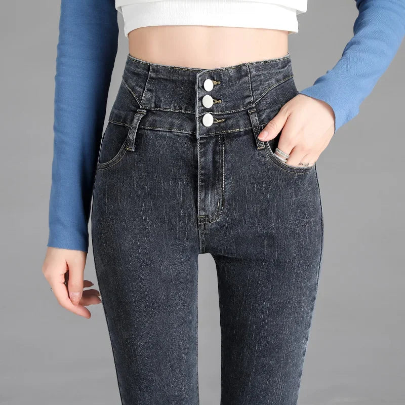 High Waist Stretch Skinny Jeans for Women Pencil Pants