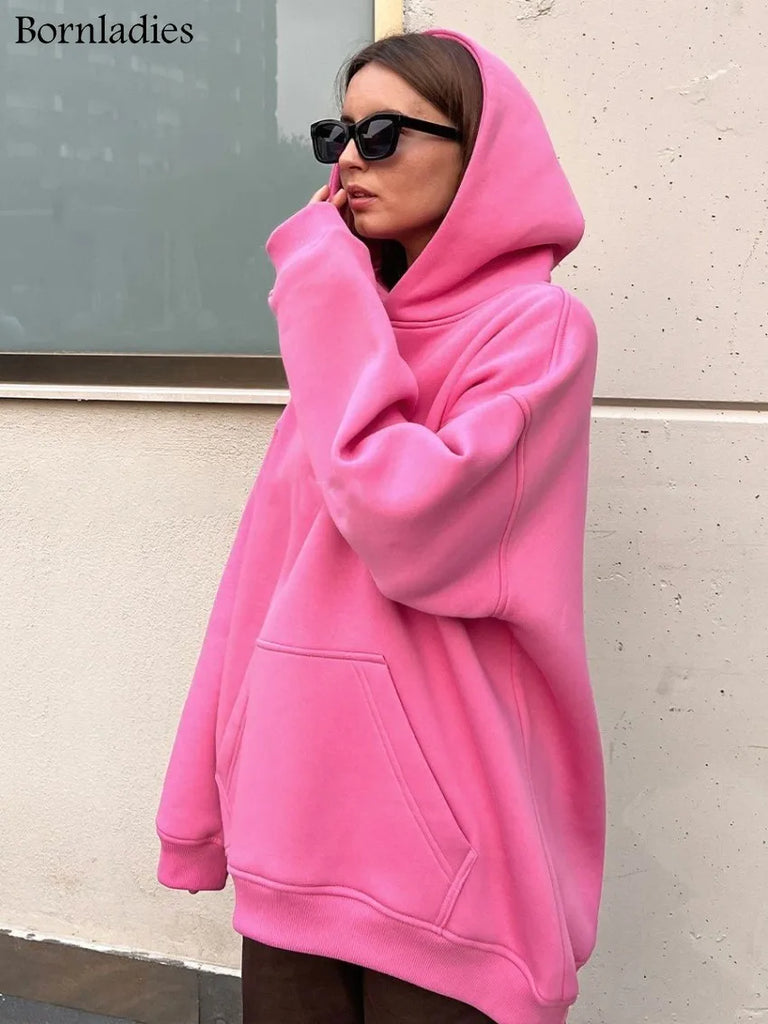 Oversized Hoodie for Women Thick Warm Fleece Sweatshirt