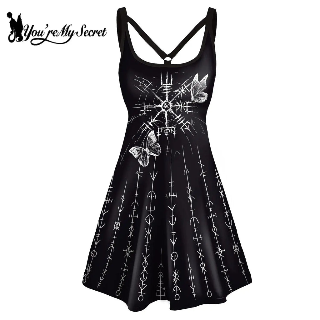 Gothic Slip Dress For Summer Halloween Party Black