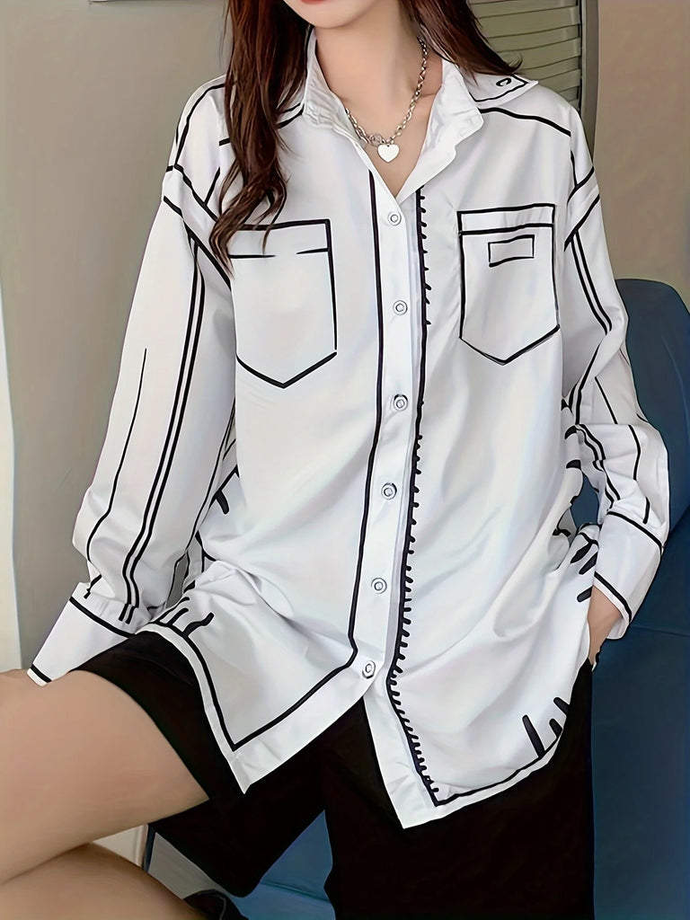 Stylish Y2K Style Casual Long Sleeve Women Blouse Vintage Inspired Trendy Ladies Shirt Top Blusas Mujer for versatile looks.