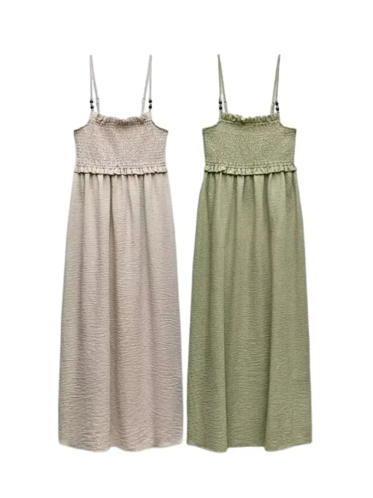 Sexy Backless Halter Dress With Honeycomb Check Pattern