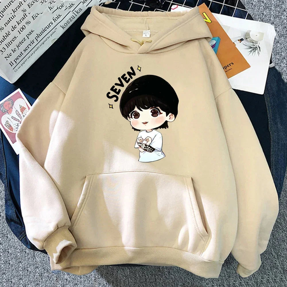 Harajuku Hoodie Aesthetic Kawaii Unisex Fleece Pullover