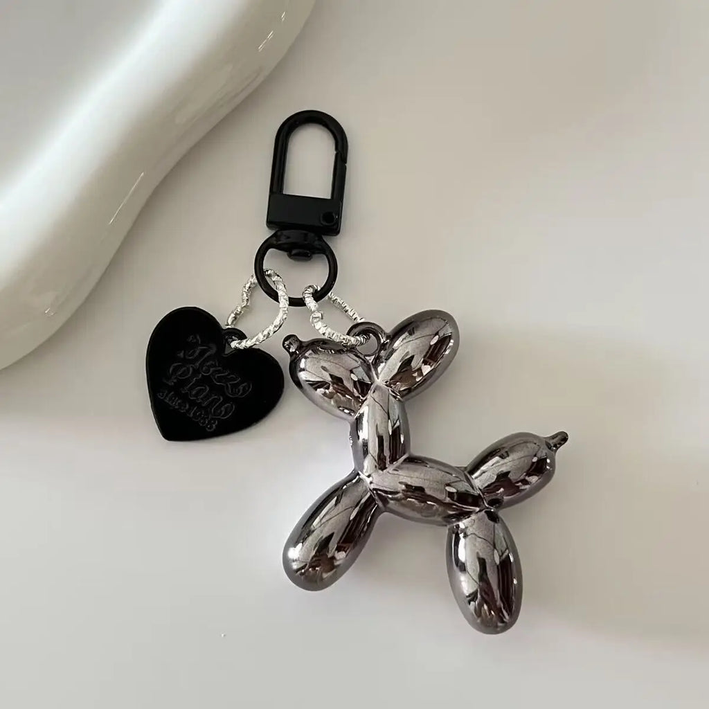 Punk Y2K Balloon Dog Keychain for Women Stylish Bag Pendant Jewelry Accessory adds a trendy touch to any outfit.