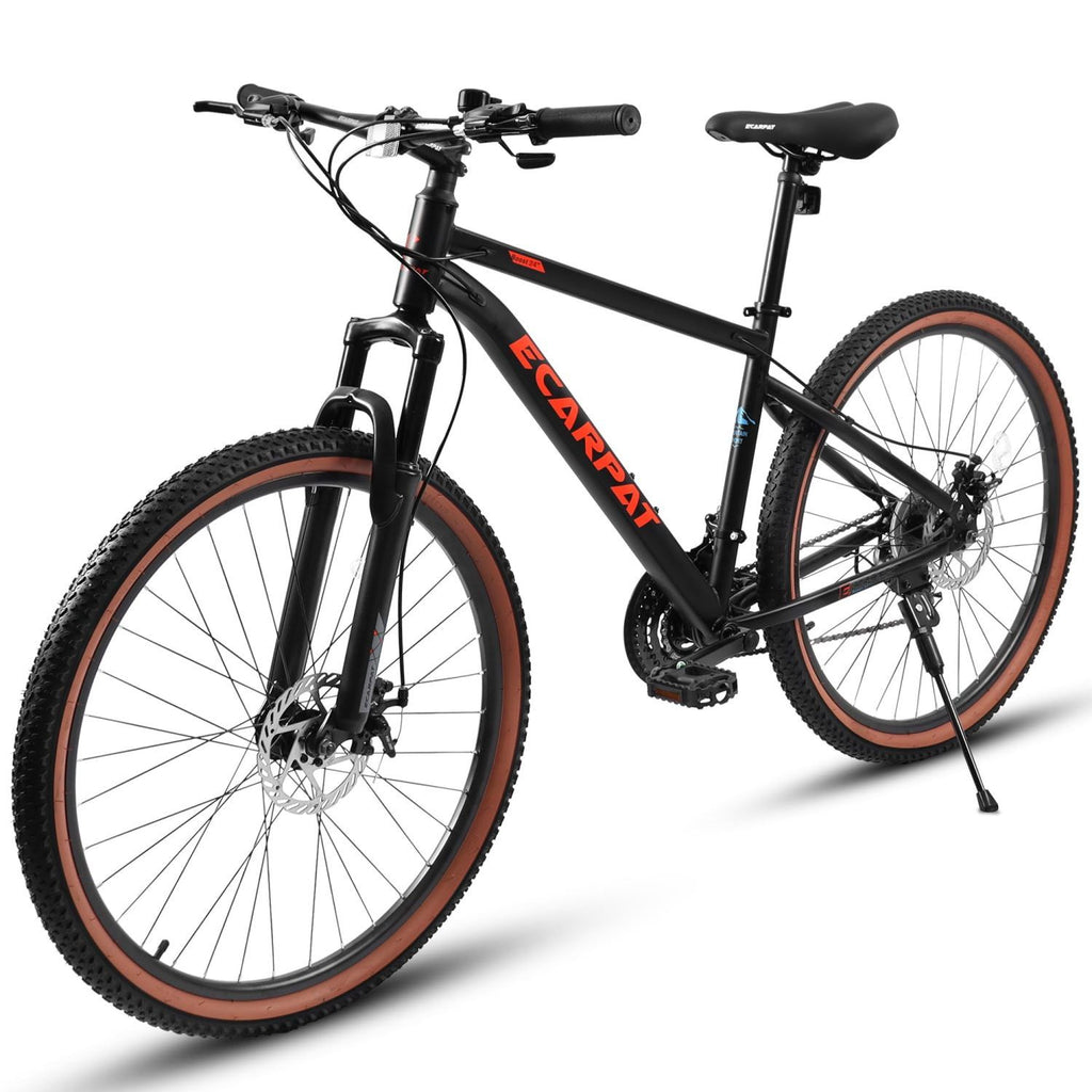 A24301 Mountain Bike 24 Inch Wheels, 21-Speed Mens Womens Trail Commuter City Mountain Bike,High Carbon steel Frame Disc Brakes Thumb Shifter Front Fork Bicycles