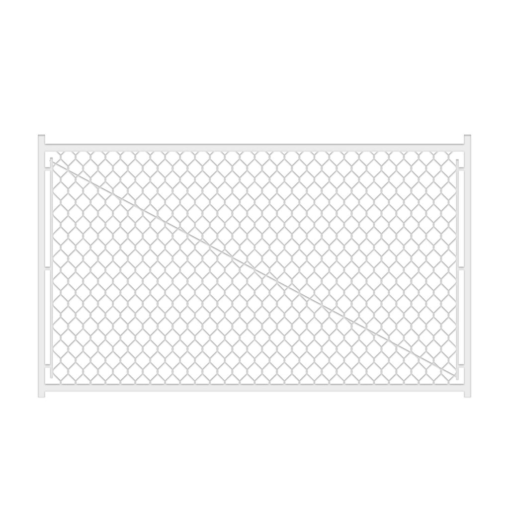 Adjustable Chain Link Walk Gate Kit with Round Corner Frame, Fit-Right, 3.8'H