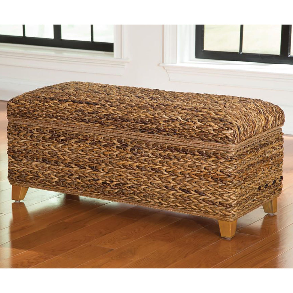 Amber Woven Banana Leaf Storage Trunk