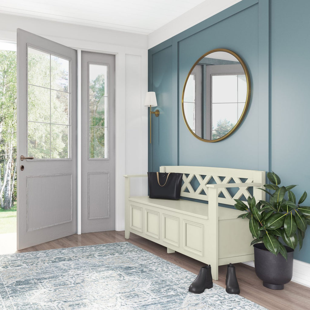 Amherst - Entryway Storage Bench - Antique White
