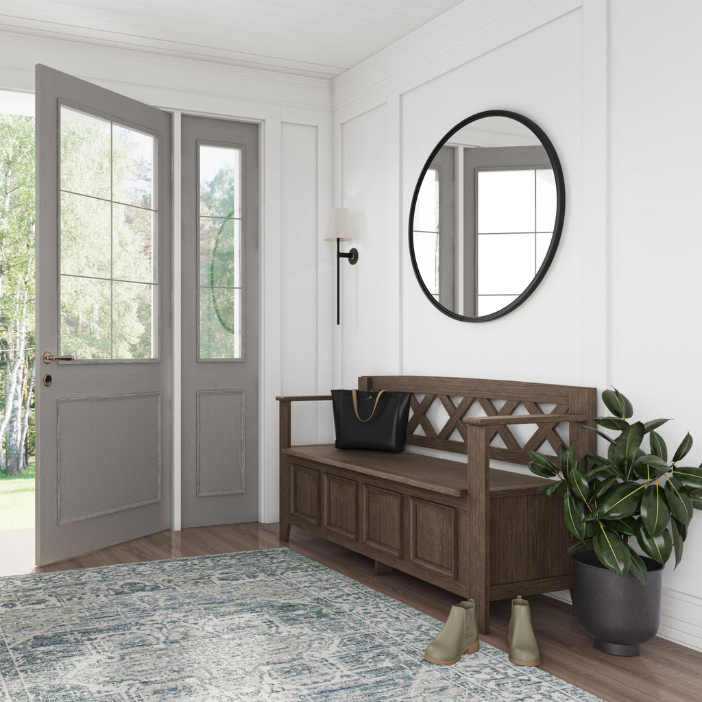 Amherst - Entryway Storage Bench - Farmhouse Brown