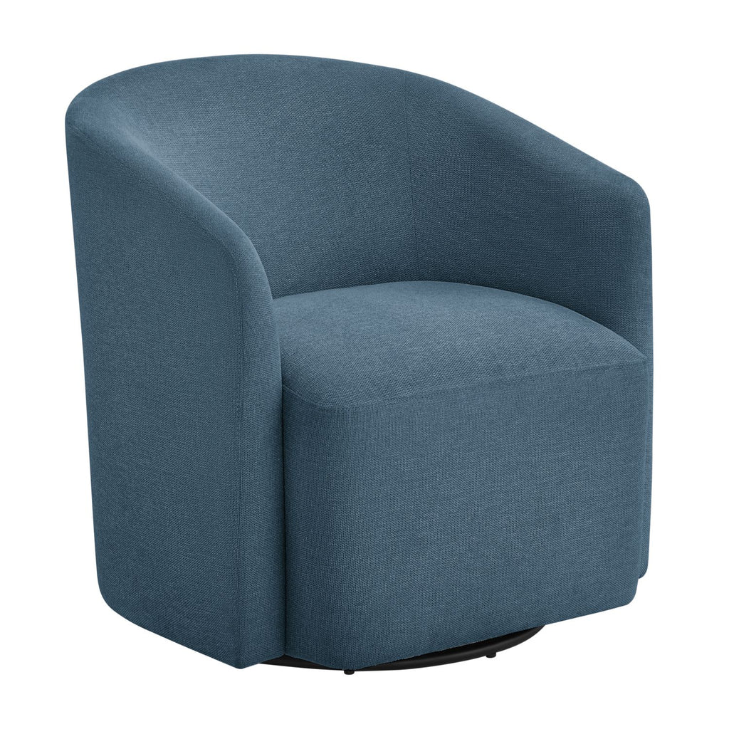 Ardena Blue Swivel Barrel Chair